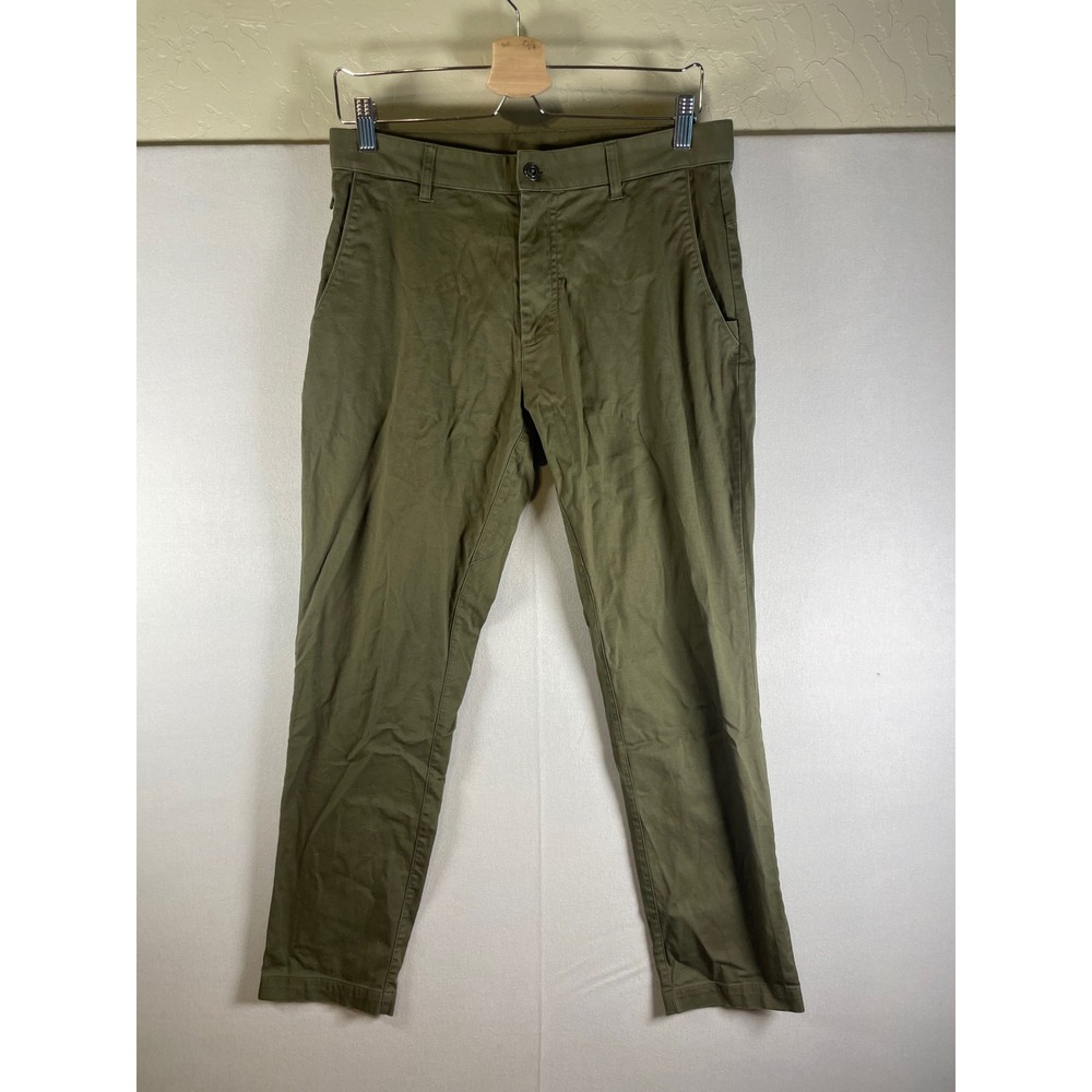 Fabletics Mens Only-Way Chino Pants Olive Green Slim Straight Stretch 31x30 - Picture 2 of 10